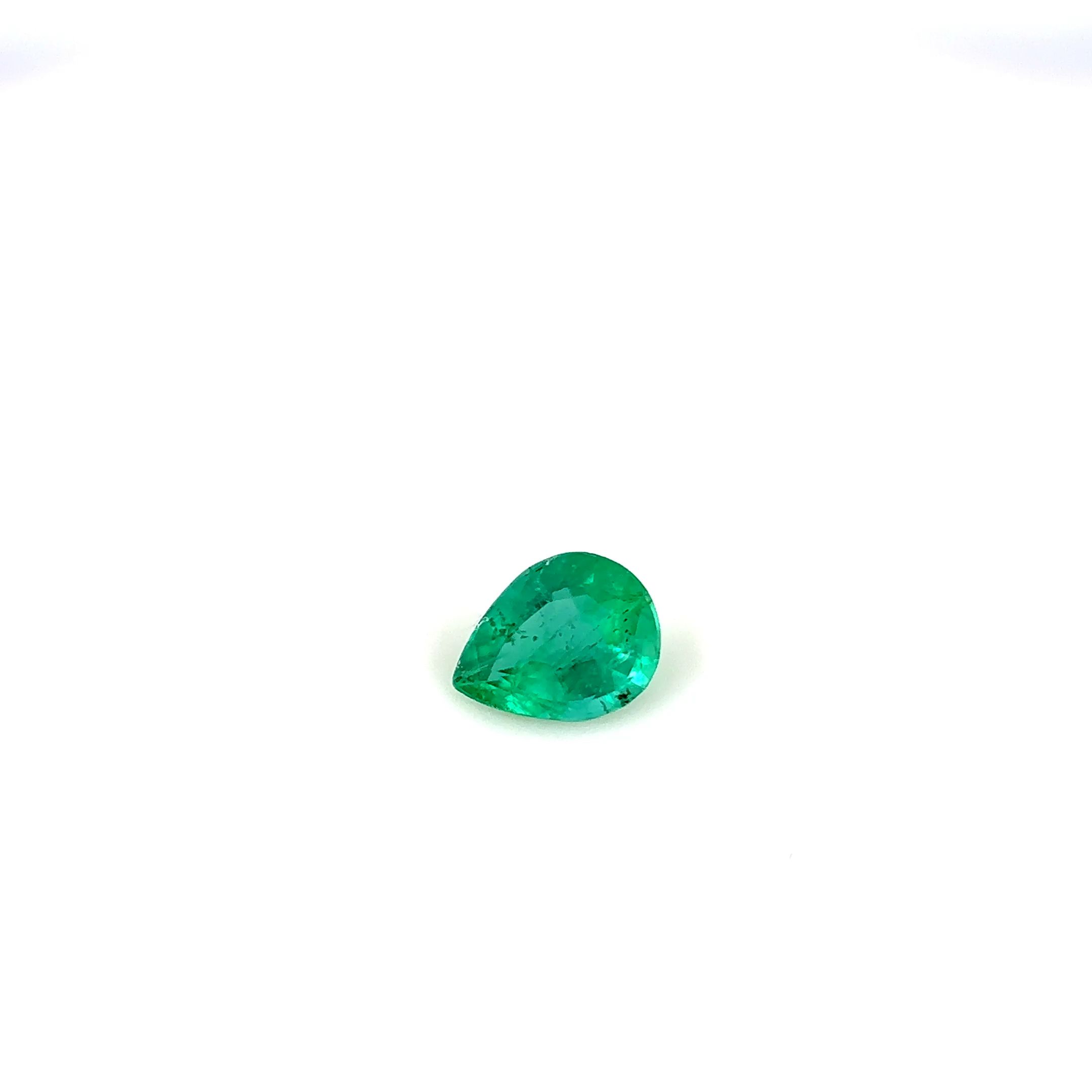 0.19 Carat Pear Emerald