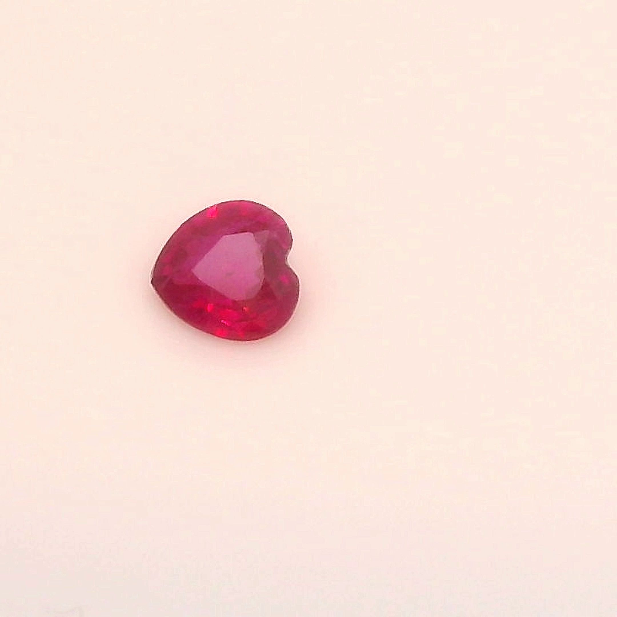 0.1 Carat Heart Ruby