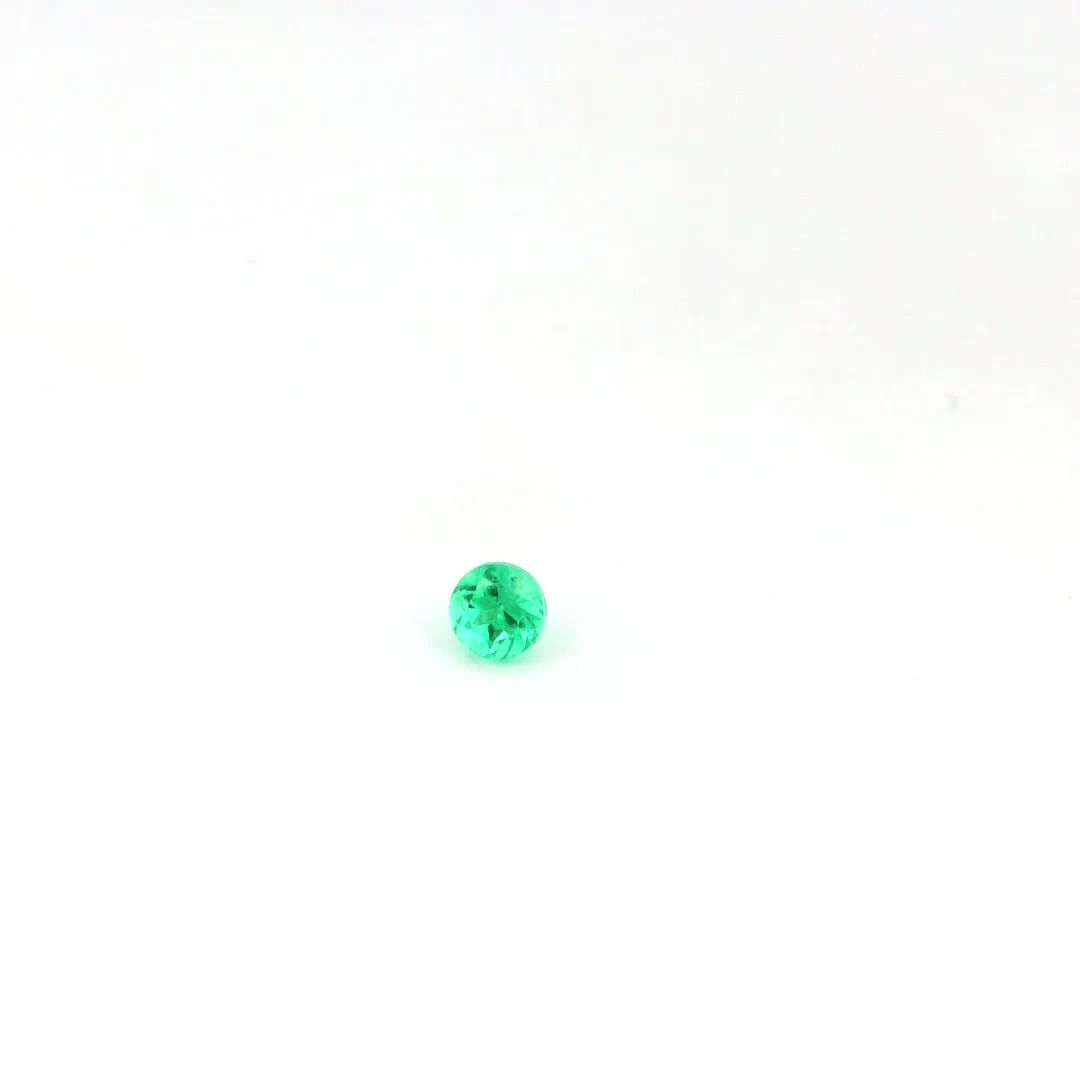 0.16 Carat Round Emerald