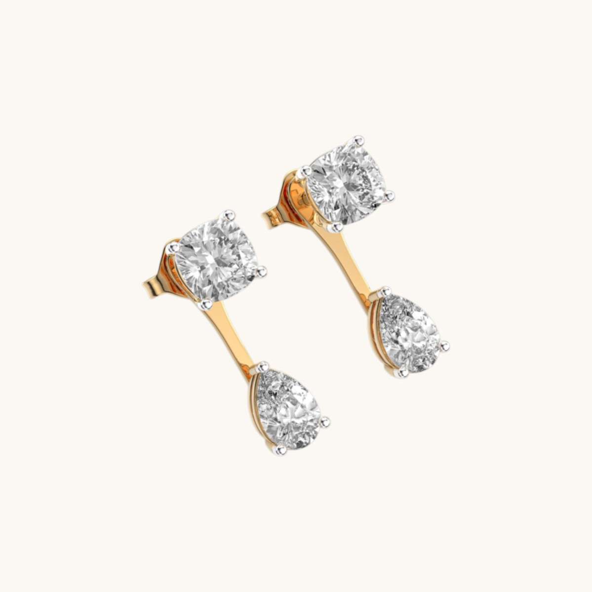 Cascade Droplets Diamond Earrings-2