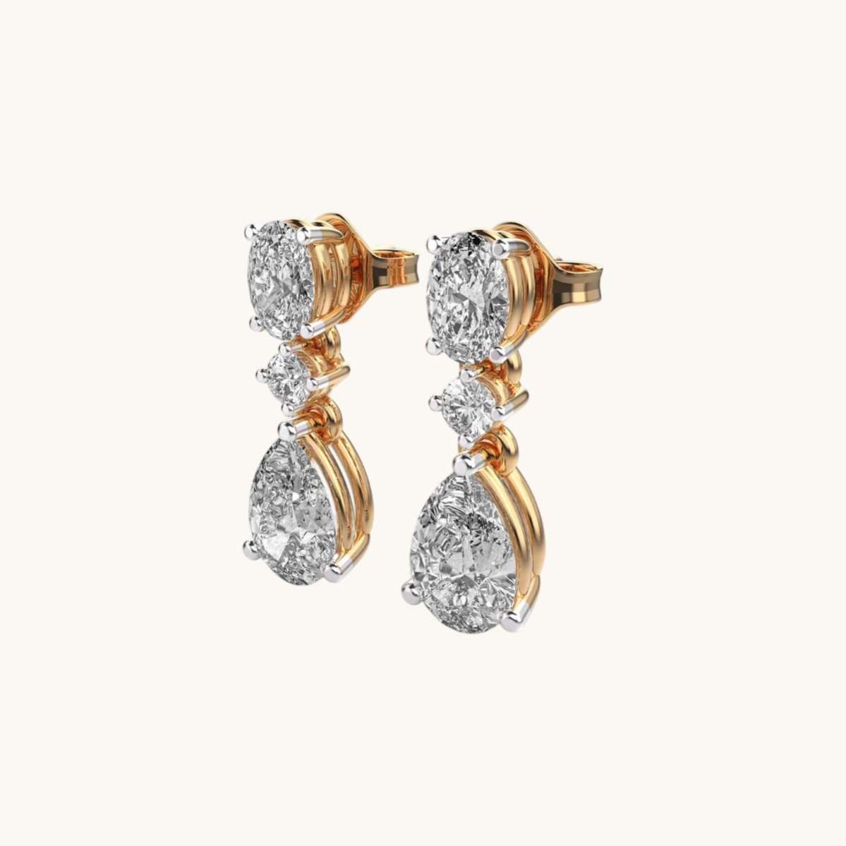 Diamond Gaze Drop Earrings-1