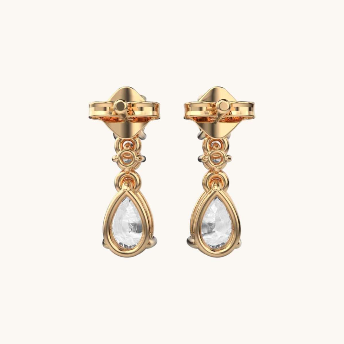 Diamond Gaze Drop Earrings-2