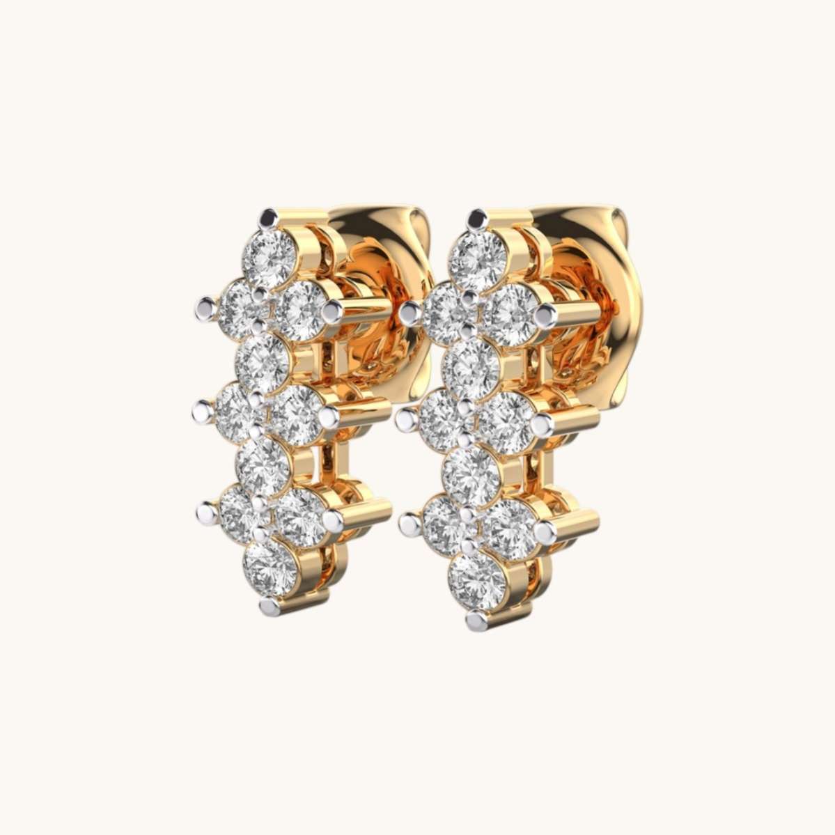 Christine Crossbar Diamond Studs-1