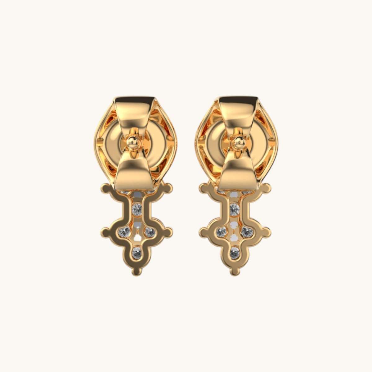 Christine Crossbar Diamond Studs-3