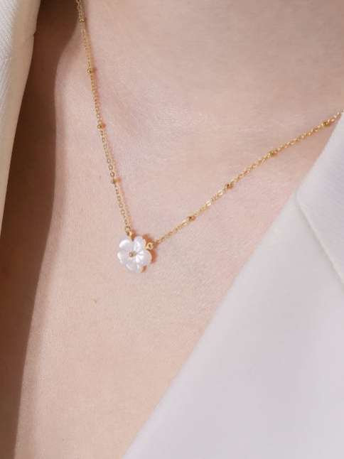 Shell Flower Necklace-2