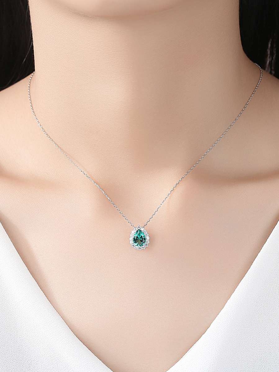 CZ Luxury Water-drop Necklace-1
