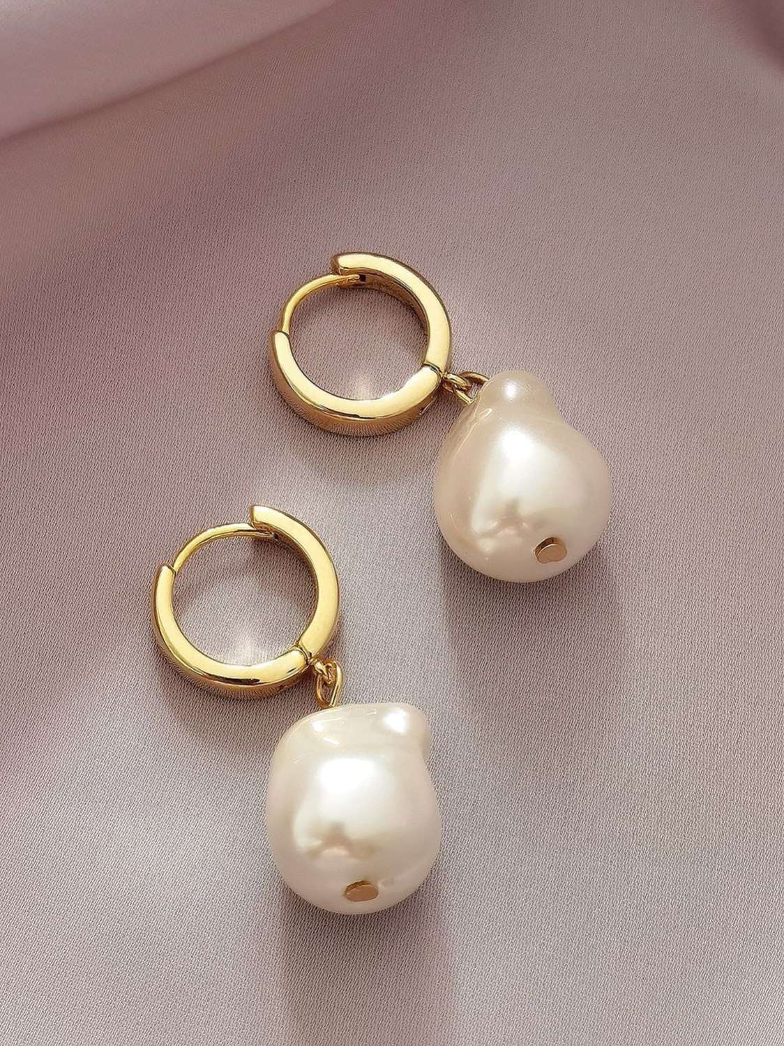 Freshwater Pearl Drop Earrings-0