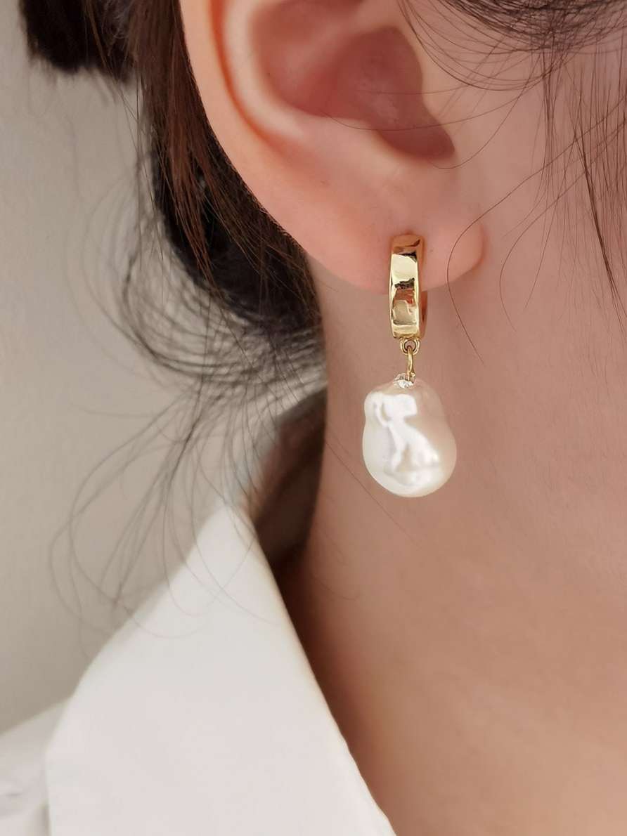 Freshwater Pearl Drop Earrings-2