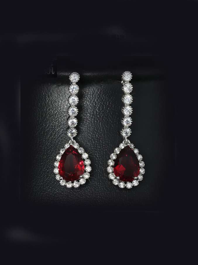 Water-drop Cluster Earrings-0