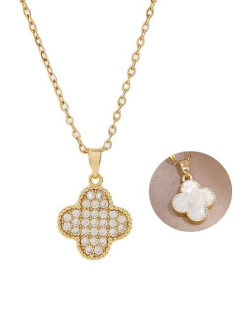 CZ Clover Necklace-0