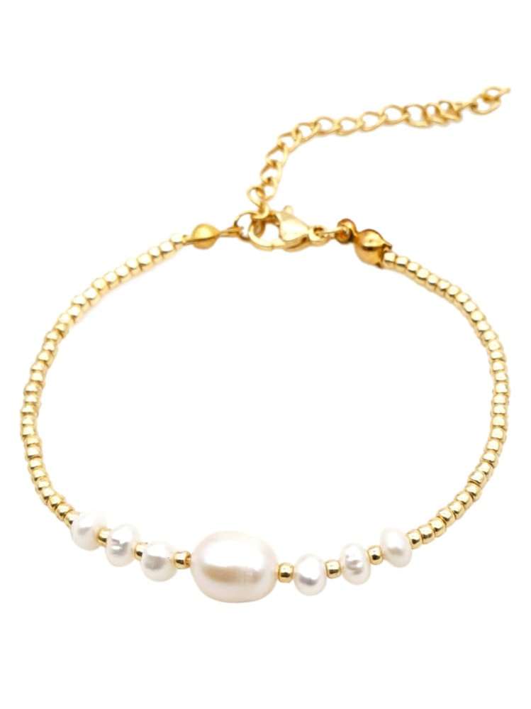 Freshwater Pearls Woven Bracelet-0