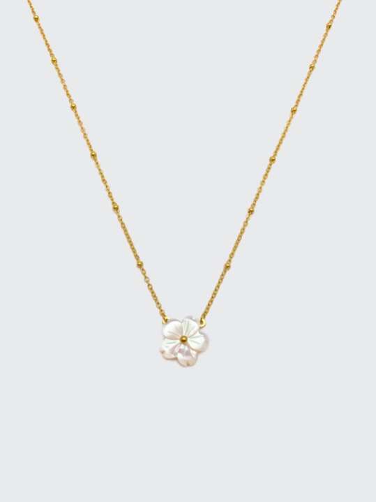 Shell Flower Necklace-0